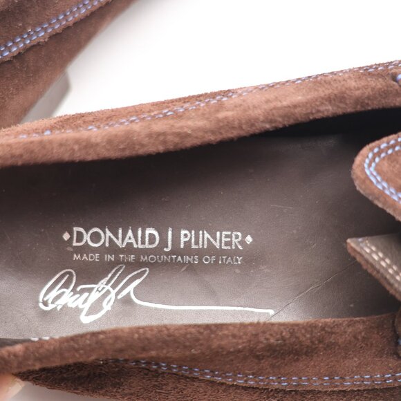 Donald J Pliner Dacio Men's Size 10 M Brown Suede Slip-On Shoes - Picture 11 of 11